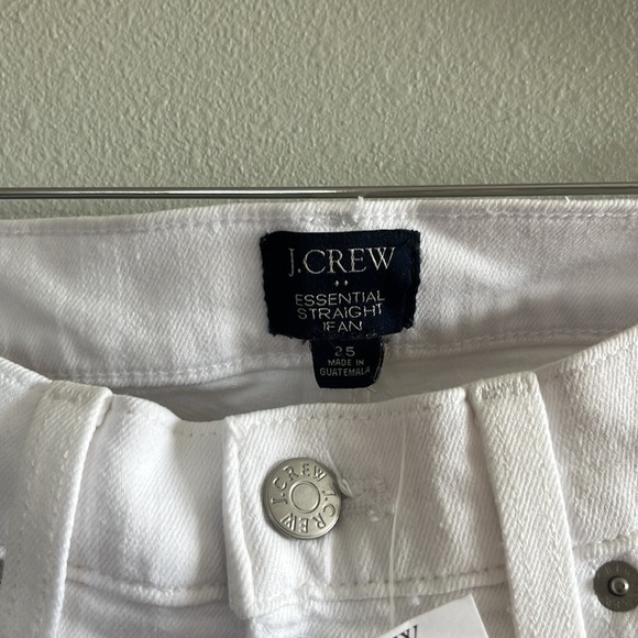 J. Crew Factory Essential Straight White Jean In All-Day Stretch - Picture 6 of 10
